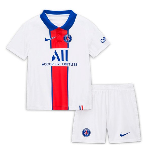 Camiseta Paris Saint Germain 2ª Kit Niños 2020 2021 Blanco